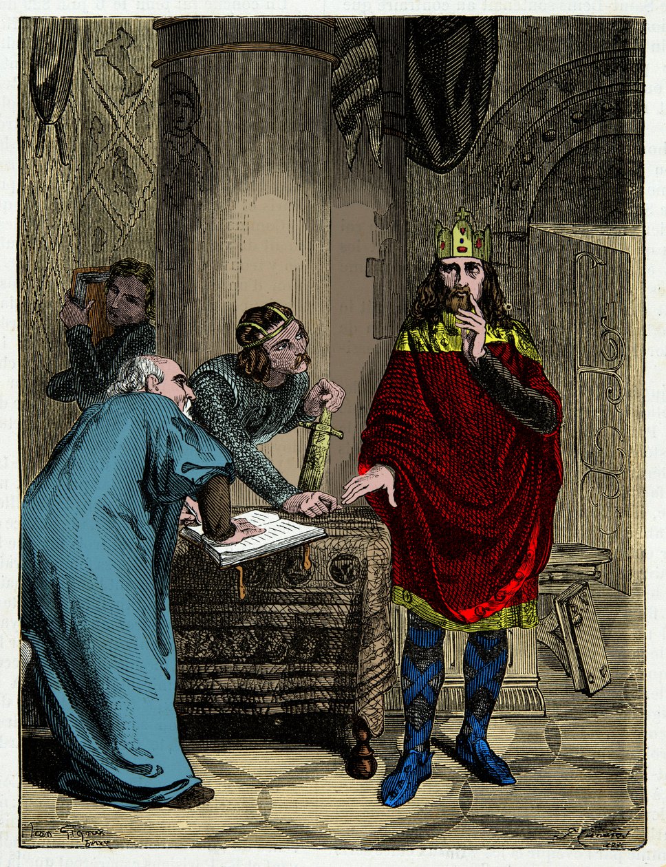 Charlemagne Dictating His Capitulars to His Minister Alcuin by Unknown artist