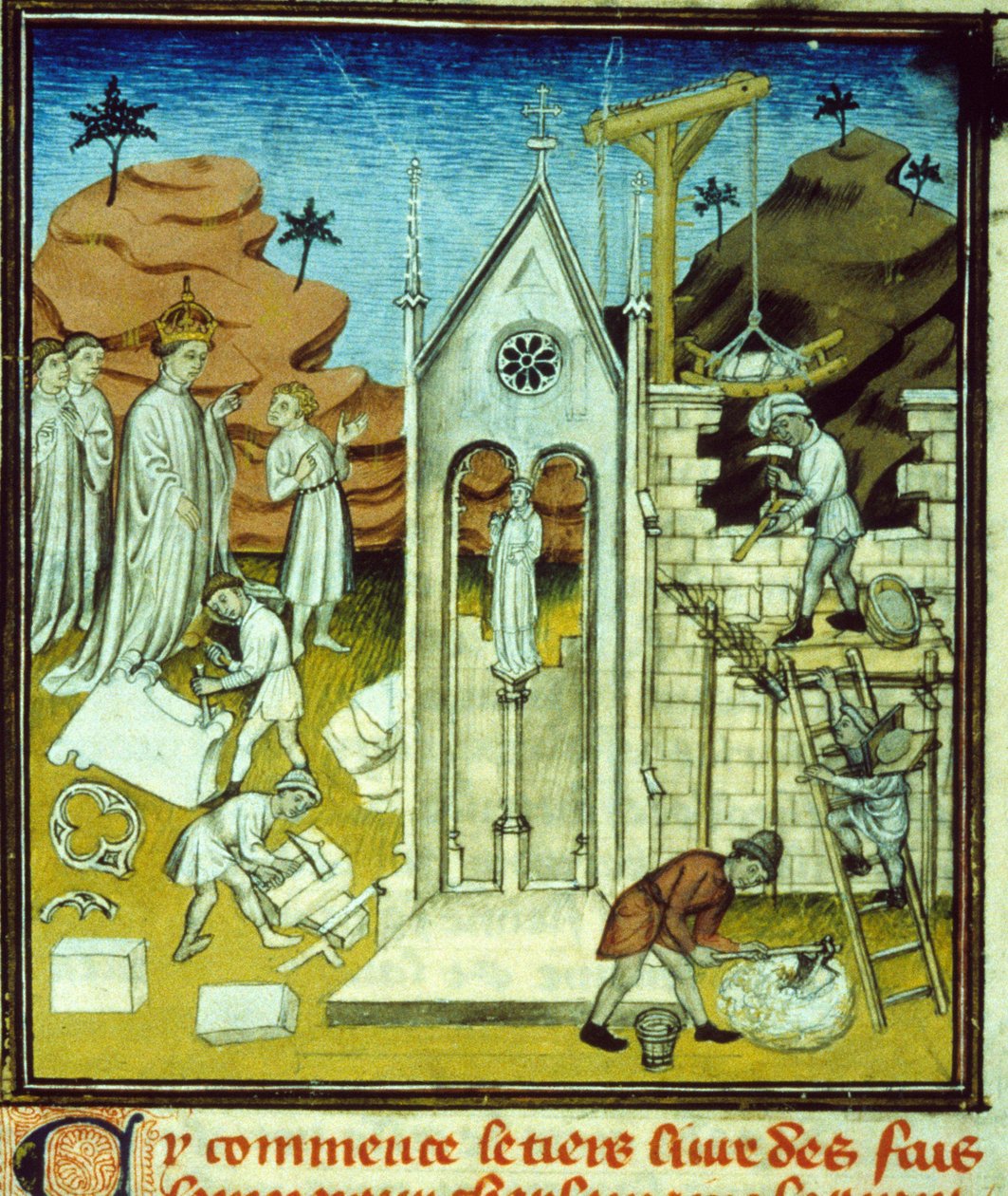 Charlemagne Visiting the Construction Site of a Cathedral by Unknown artist