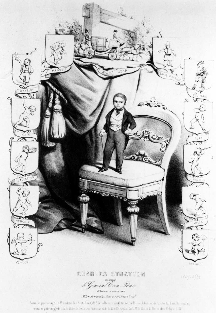 Charles Sherwood Stratton Nicknamed General Tom Thumb (General Tom Thumb) (1838-1883), the Famous Dwarf of the Barnum Circus by Unknown artist