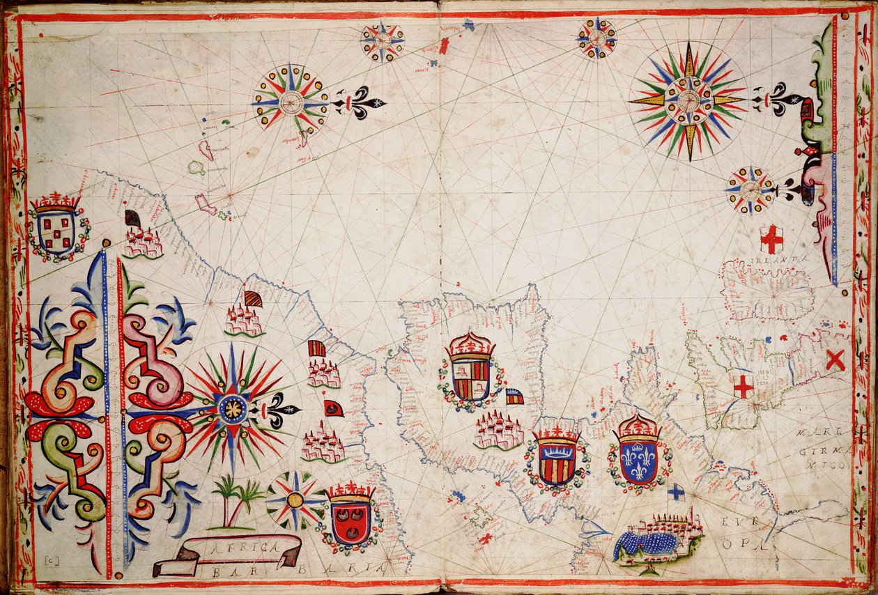 Chart of North-East Atlantic, from British Isles to Cape Verde by Unknown artist
