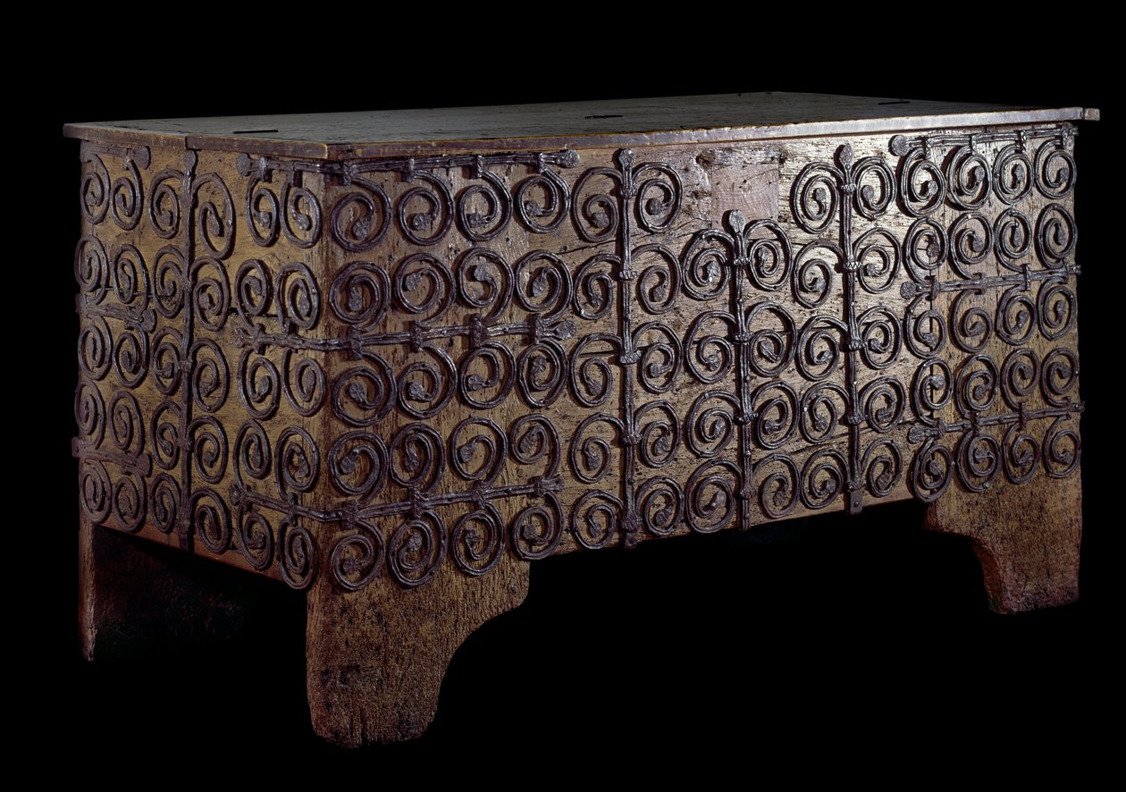Chest in Wrought Iron and Wood by Unknown artist