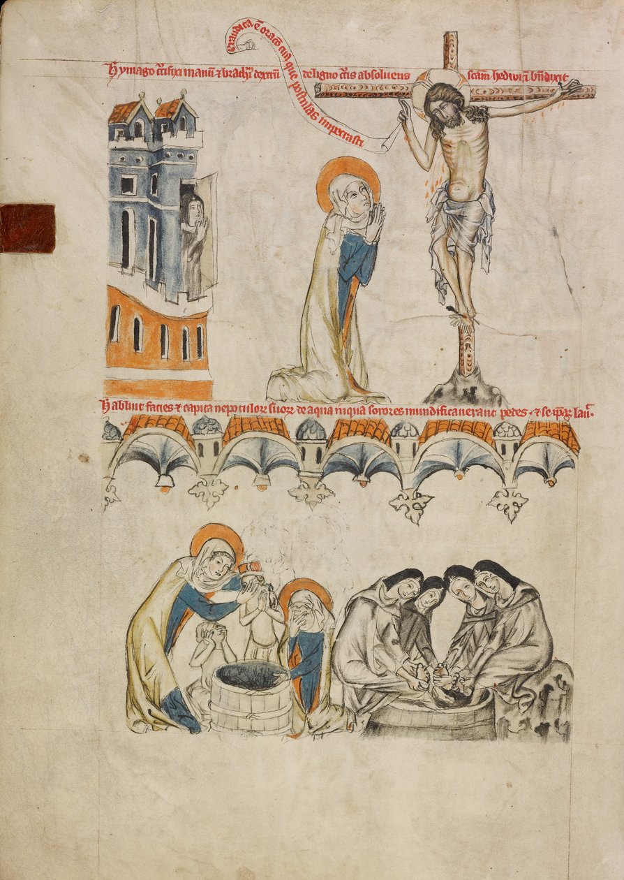 Christ Blessing Saint Hedwig; Saint Hedwig Washing Her Grandson