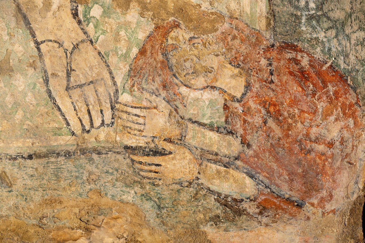 Christ Blessing with Magdalene at His Feet (detail) by Unknown artist