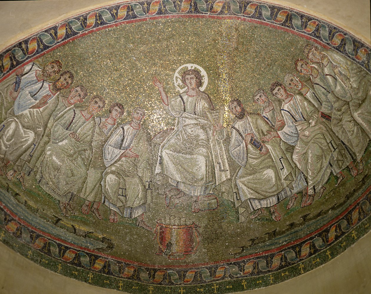 Christ the Lawgiver, Enthroned with the Apostles, San Lorenzo Maggiore, Milan by Unknown artist