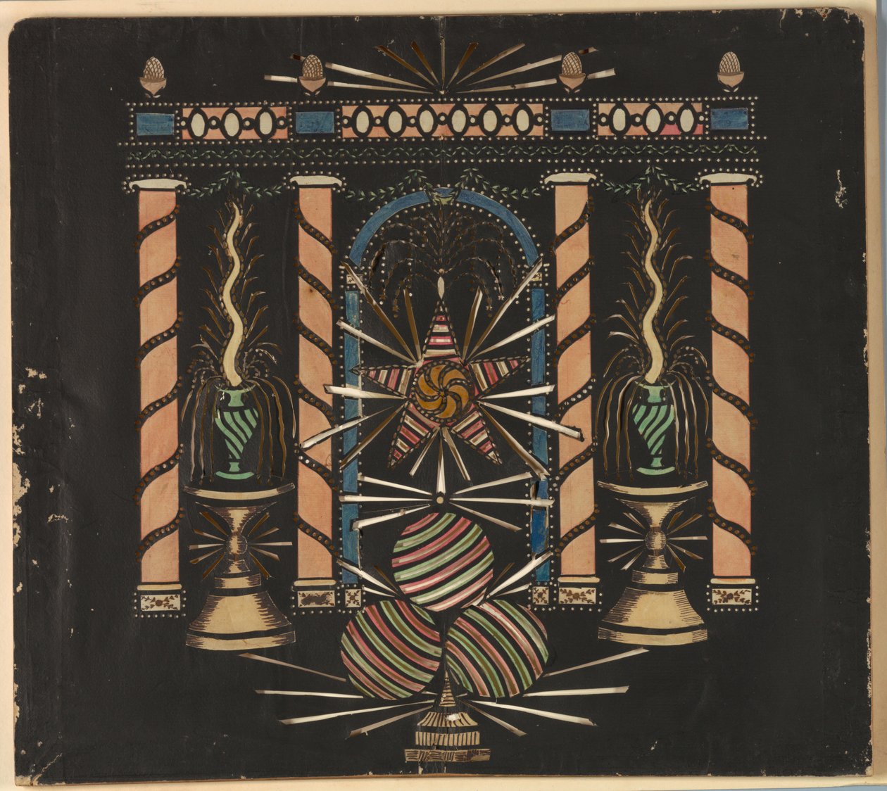 Colonnade with Fountains by Unknown artist