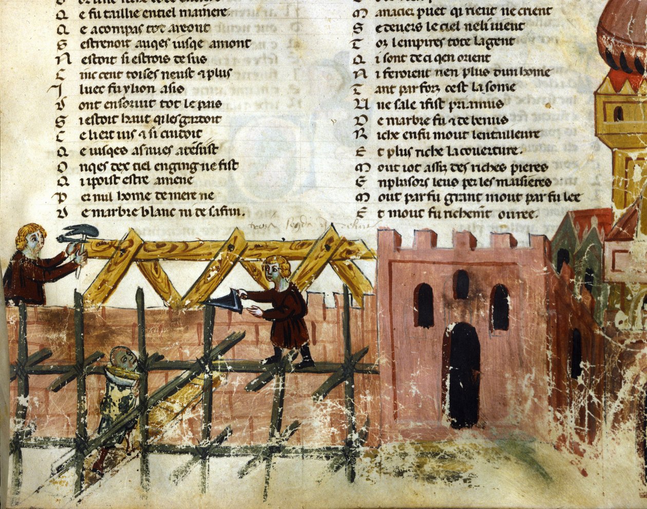 Construction scene. Miniature of the 
