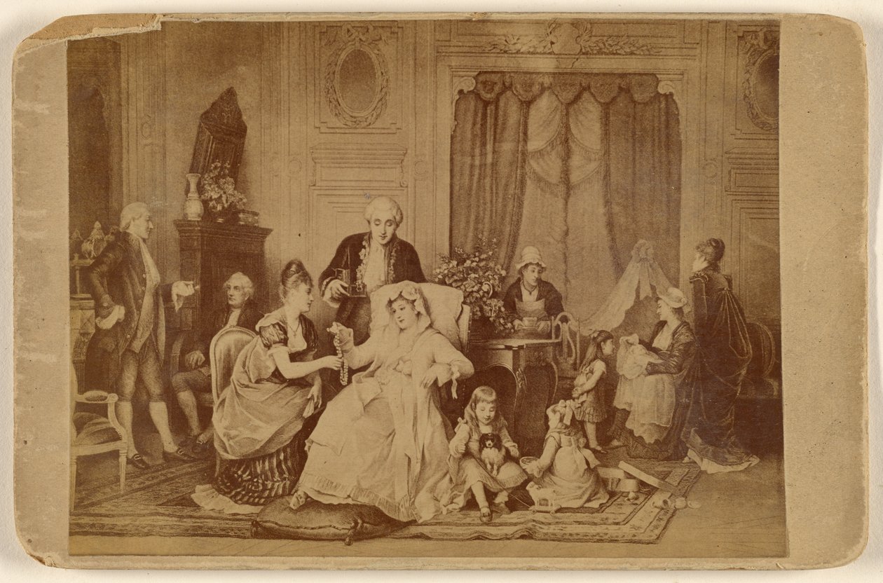 Copy of an Unknown Work of Art: A Woman Seated, with Foot on a Pillow, Being Served by Unknown artist