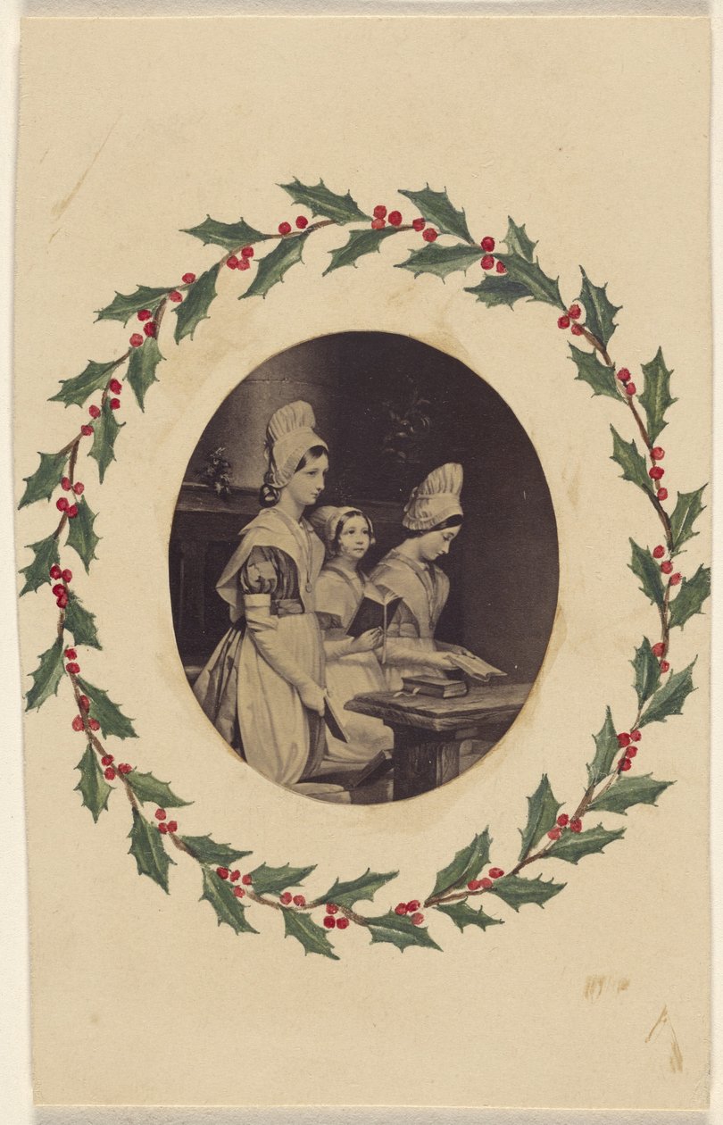 Copy of Painting Depicting Three Girls Reading by Unknown artist