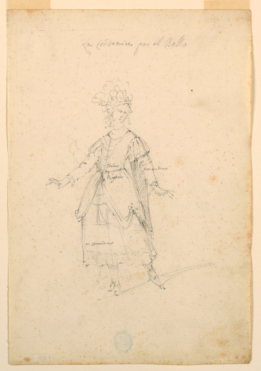 Costume Design: A Woman Singer for a Ballet by Unknown artist