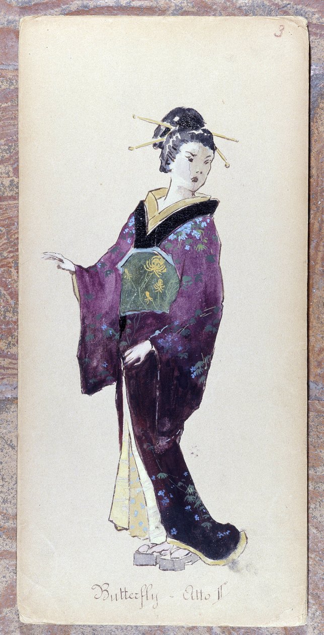 Costume of Madame Butterfly Act II for the Creation of Madame Butterfly by Giacomo Puccini in 1904. Collection of the Museo della Scala in Milan by Unknown artist