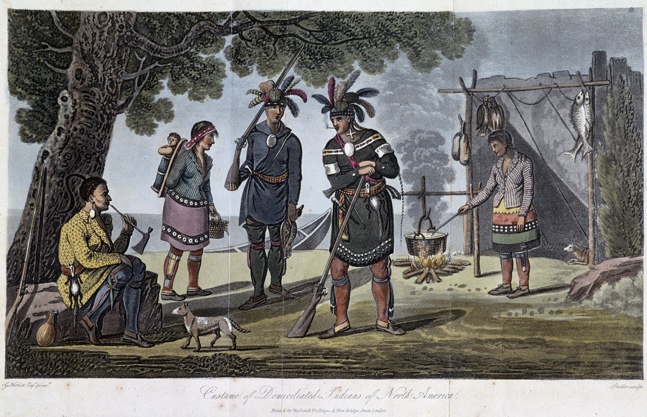 Costumes of Domiciliated Indians of North America, by Heriot, George (1766-1844) by Unknown artist