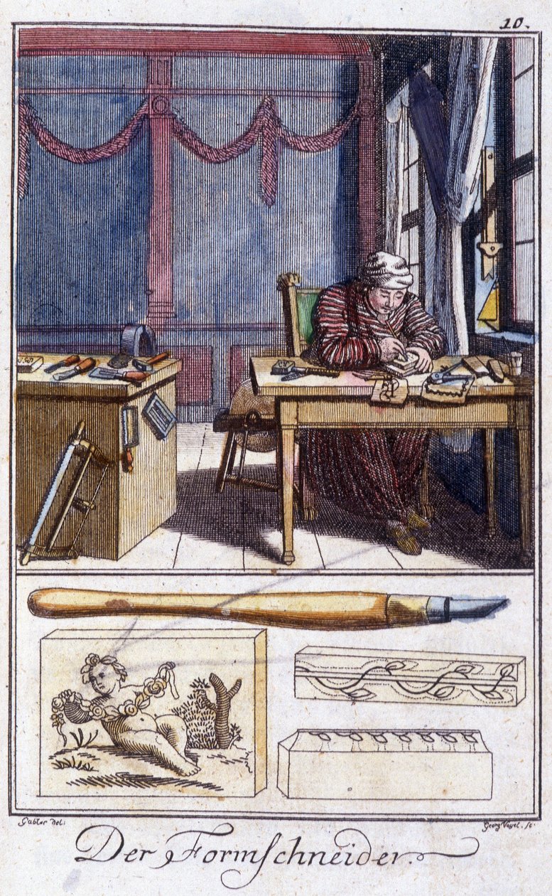 Craft Craft: The Woodworking Engraver in His Workshop by Unknown artist