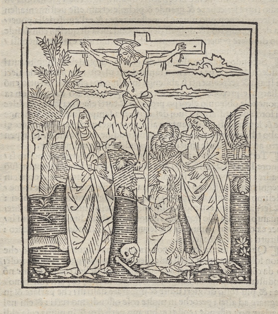 Crucifixion; published in Operette: Regola a tutti religiosi, Trattato del sacramento e dei misteri della Messa, Ragola del ben vivere by Unknown artist