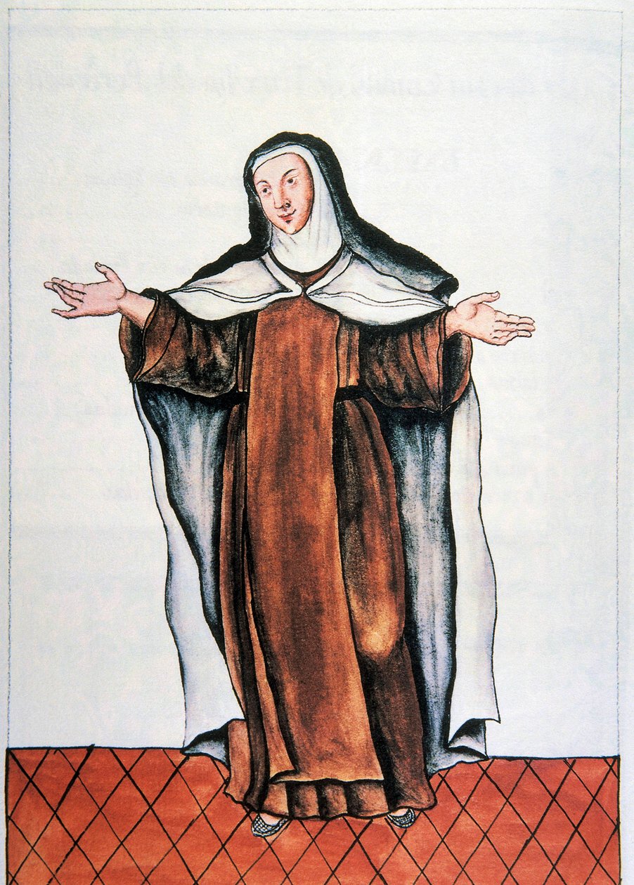 Daily life and customs of Peru: "Carmelite dechaussee" Watercolor taken from the book "Trujillo del Peru" by Baltasar Martinez Companon y Bajanda, bishop of Trujillo (1782-1785). 18th century Madrid. Biblioteca del Palacio Real by Unknown artist