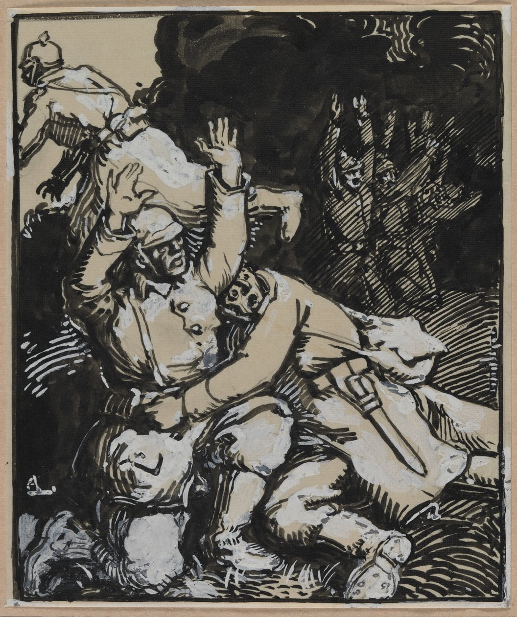 In a Trench, German Soldiers Surrender by Unknown artist