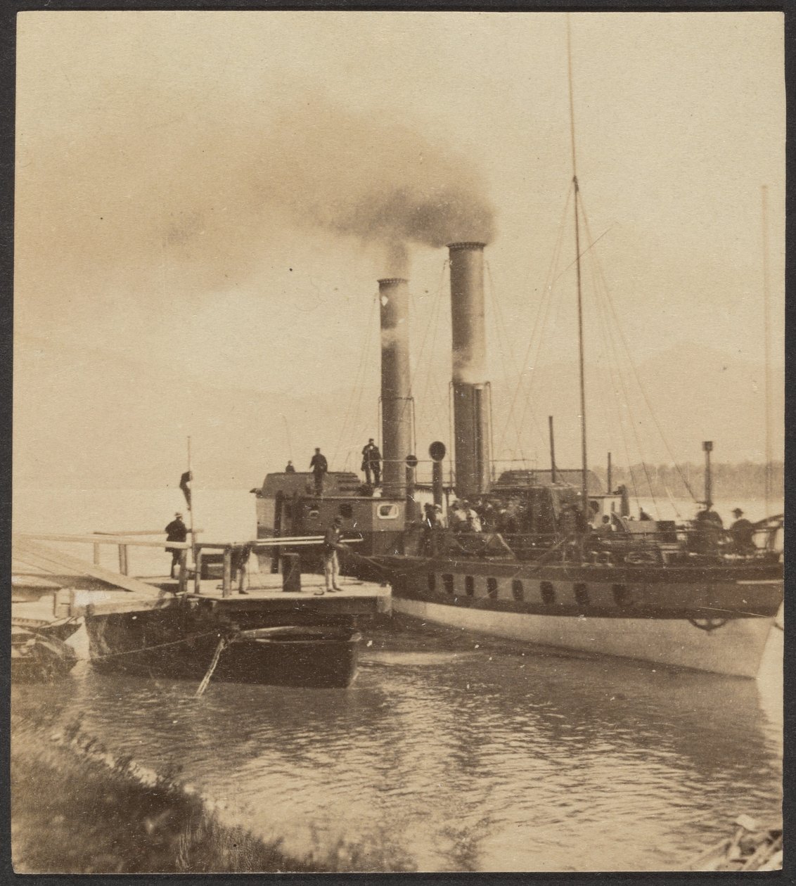 Steamboat Landing at Rolandseck by Unknown artist