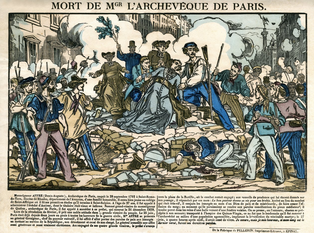 Death of Denis Auguste Affre, Archbishop of Paris by Unknown artist