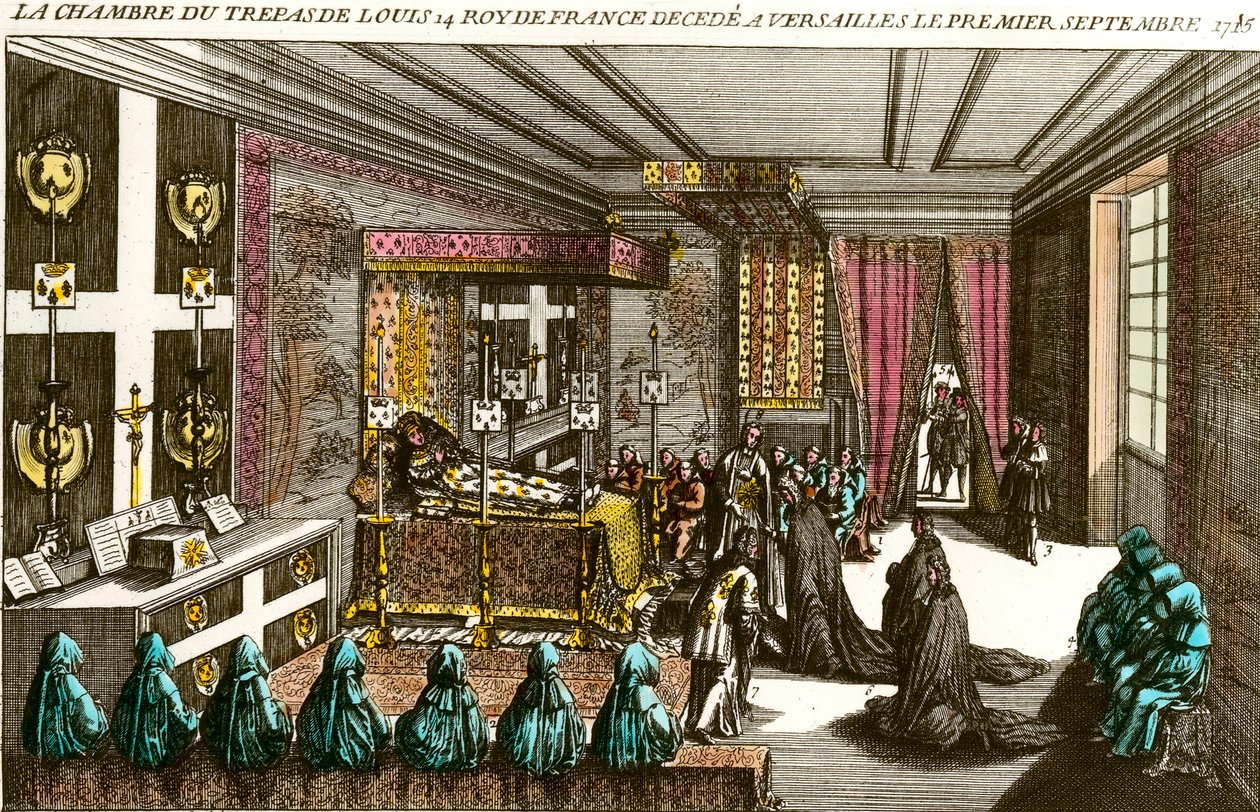 Death of King Louis XIV: The Mortuary Chamber of Louis XIV by Unknown artist