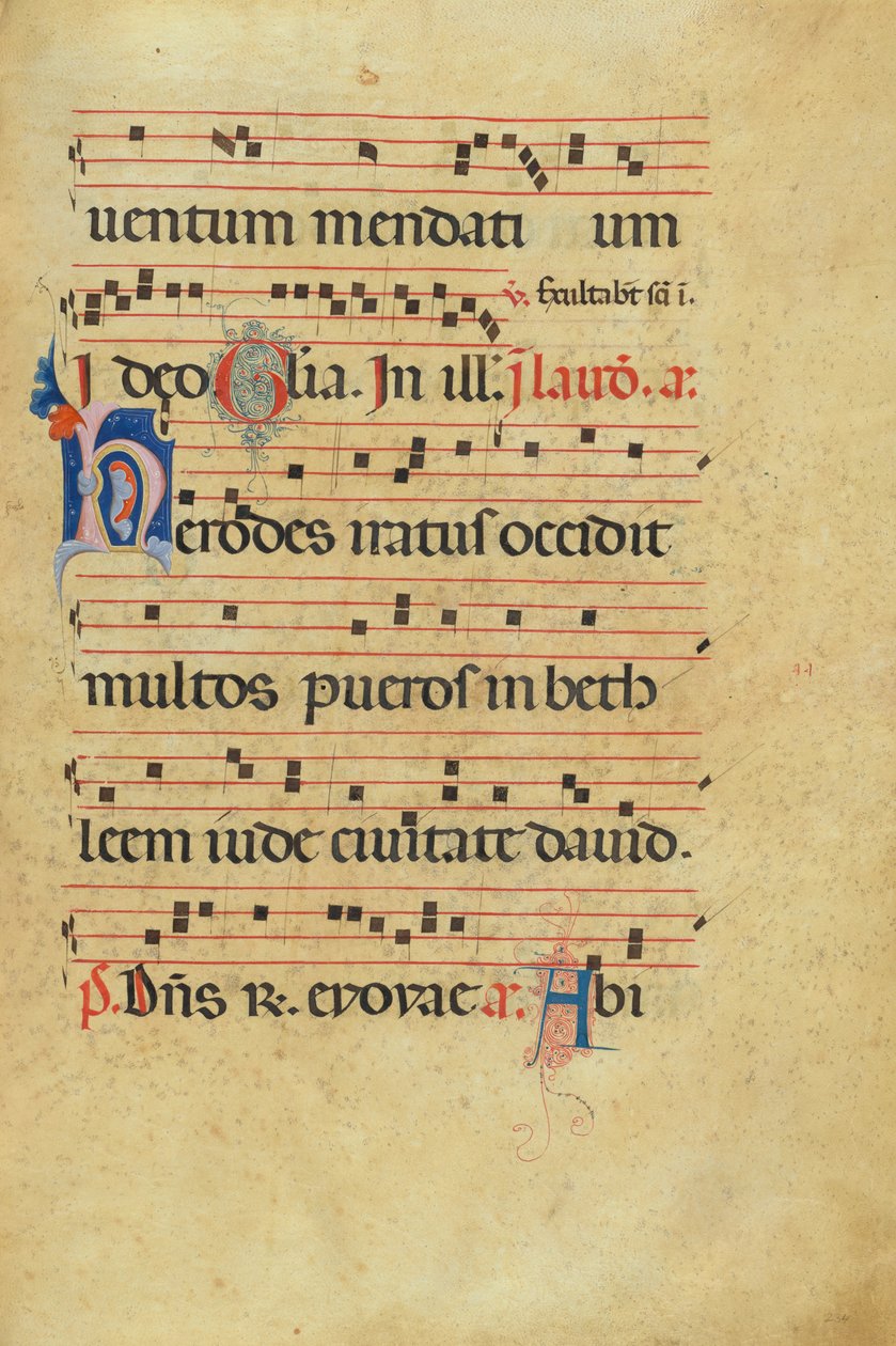 Decorated Initial H by Unknown artist