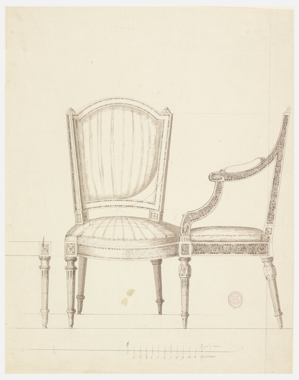 Design for Two Chairs with Alternative Suggestions by Unknown artist