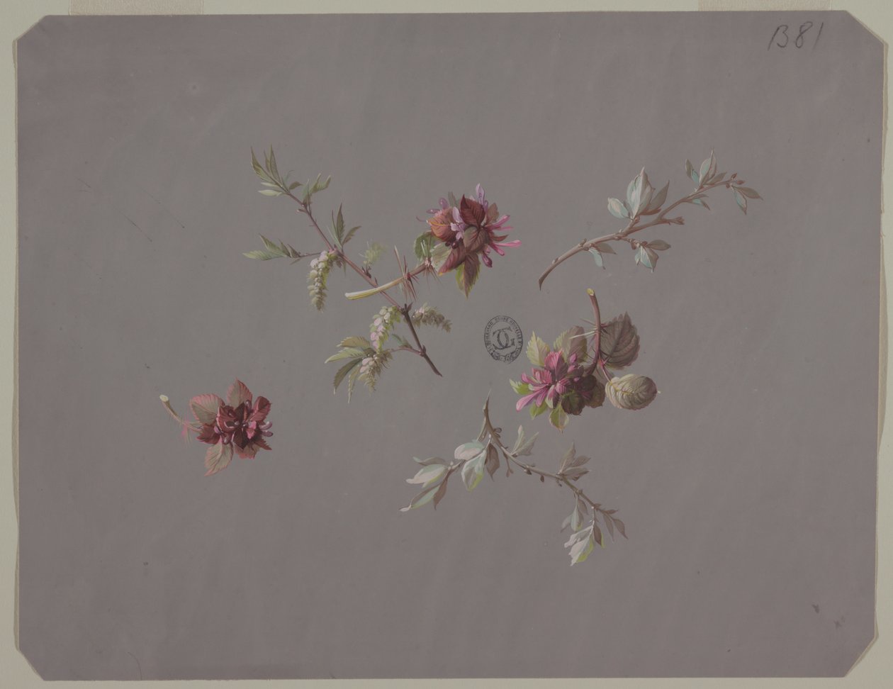 Design for Wallpaper and Textiles: Flowers by Unknown artist
