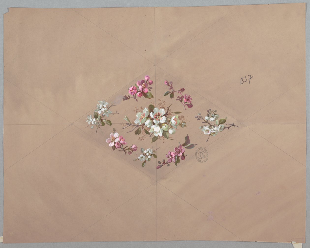 Design for Wallpaper and Textiles: Flowers by Unknown artist