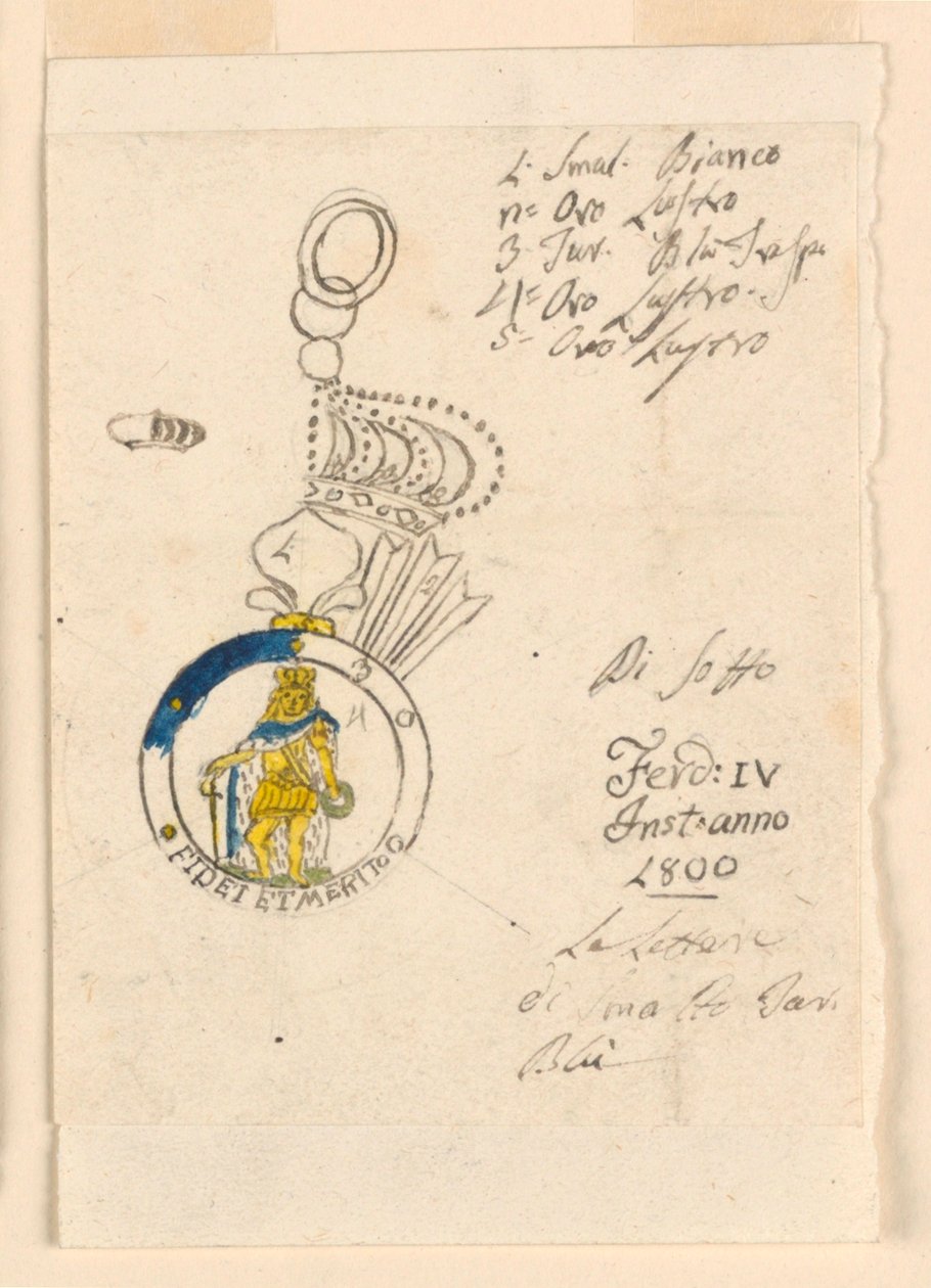 Design for a Badge of the Sicilian Military Order by Unknown artist