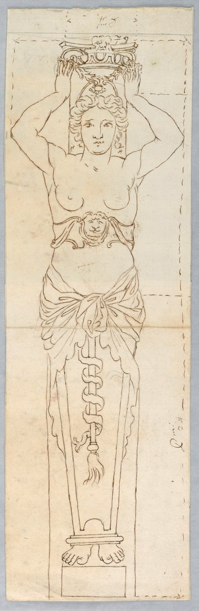 Design for a Caryatid by Unknown artist