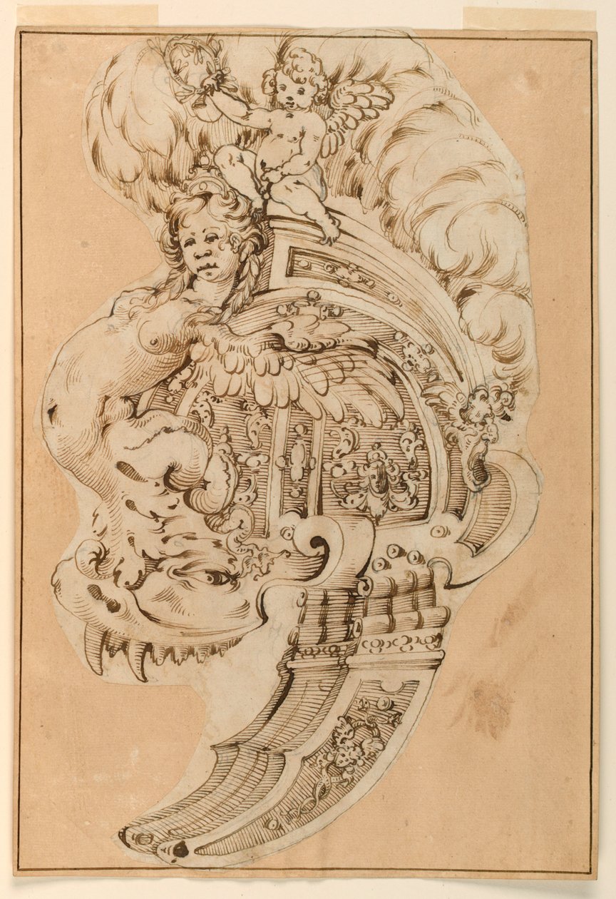 Design for a Decorative Burgonet by Unknown artist