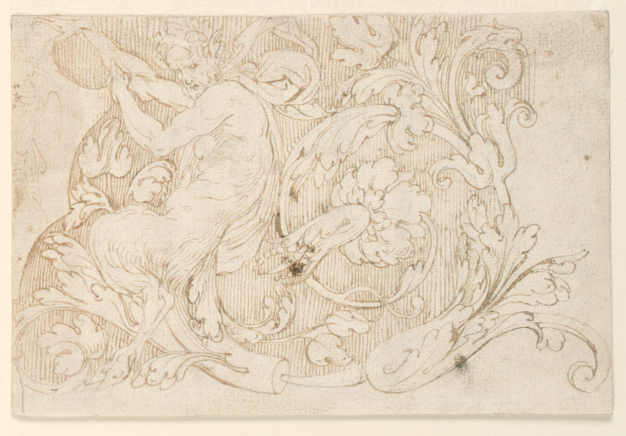 Design for a Detail of an Arabesque Frieze by Unknown artist