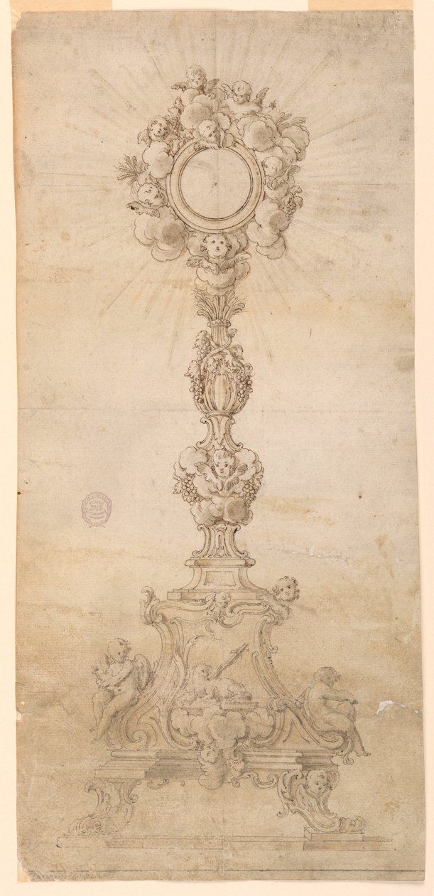 Design for a Monstrance with Alternative Suggestions by Unknown artist