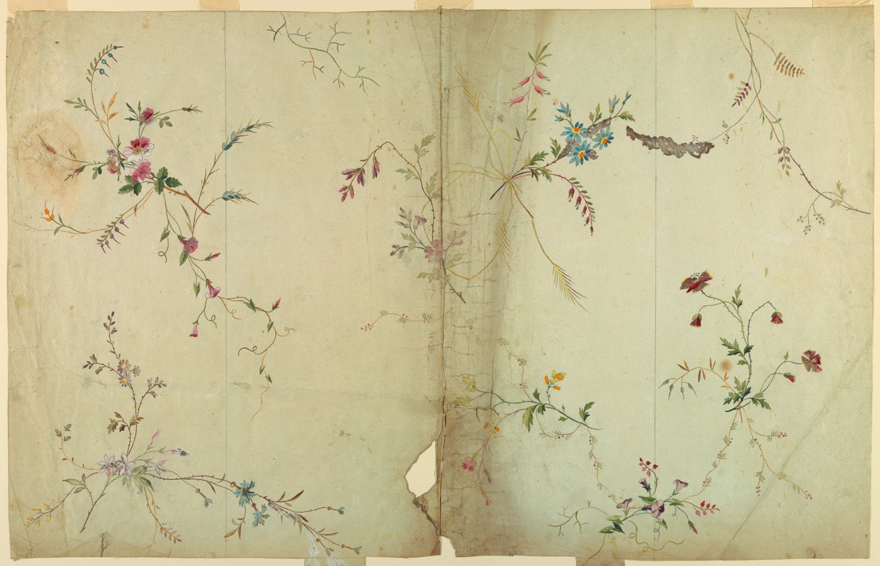 Design for a Silk Brocade by Unknown artist