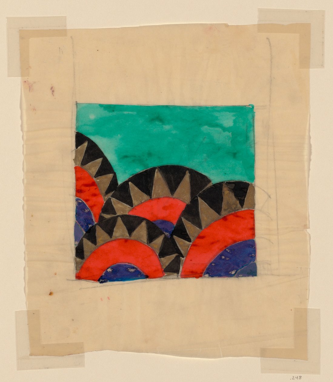 Design for a Textile or Wallpaper by Unknown artist