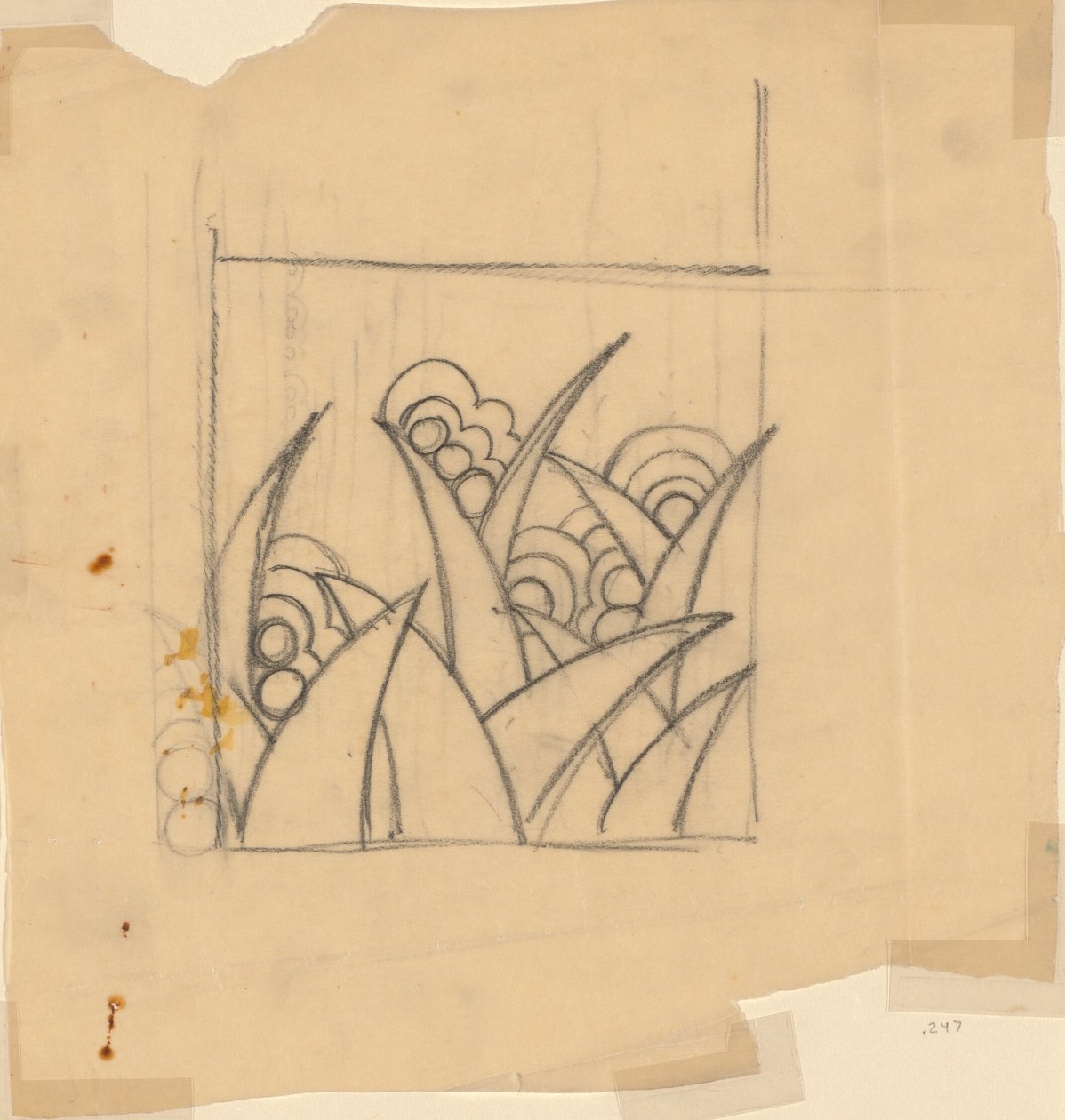 Design for a Textile or Wallpaper by Unknown artist