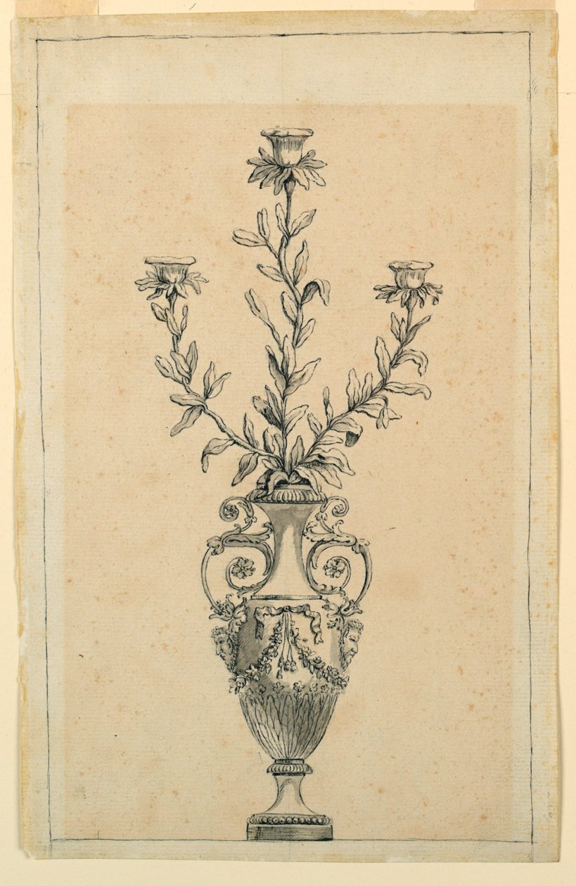 Design for a Candelabrum by Unknown artist