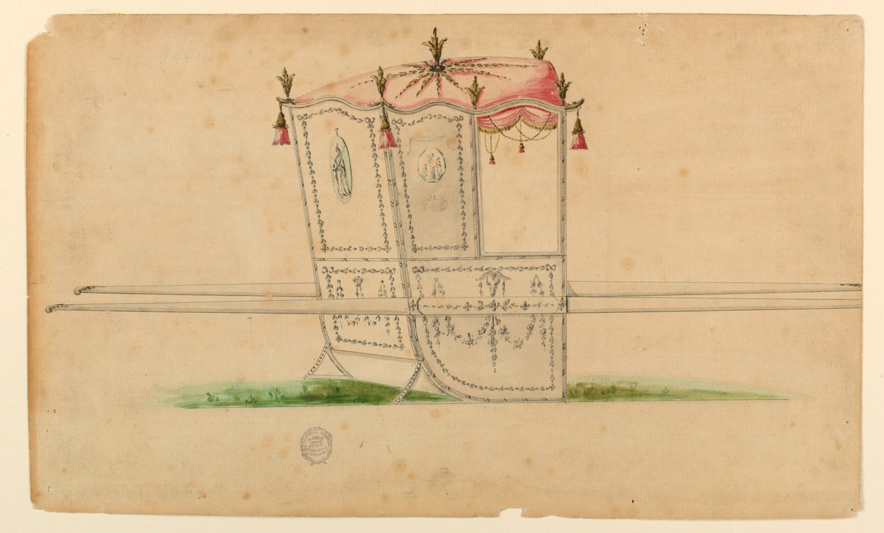 Design for a Sedan Chair by Unknown artist