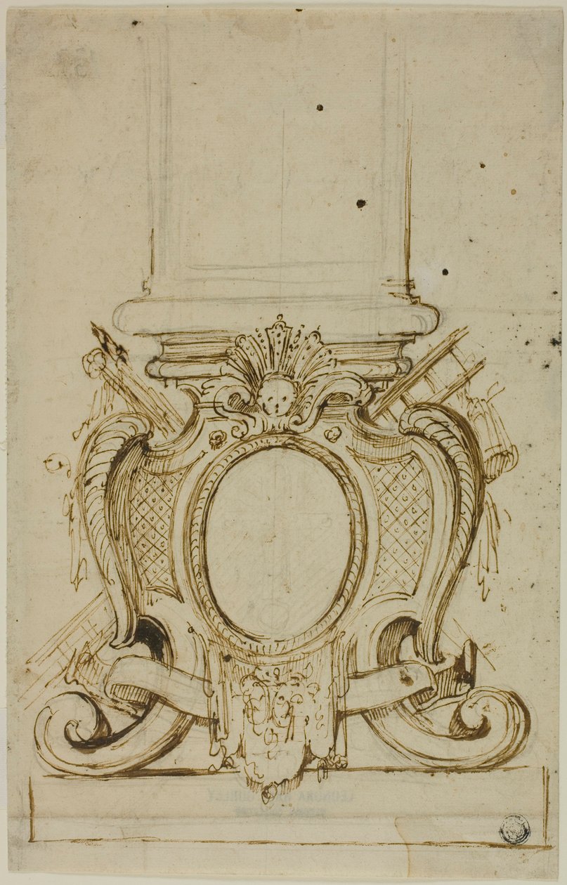 Design for the Base of a Pedestal by Unknown artist