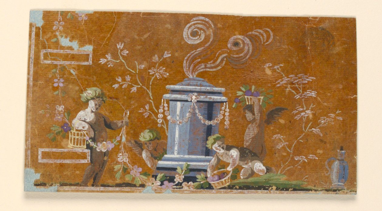 Design for the Embroidery of the Left Bottom Corner of a Man