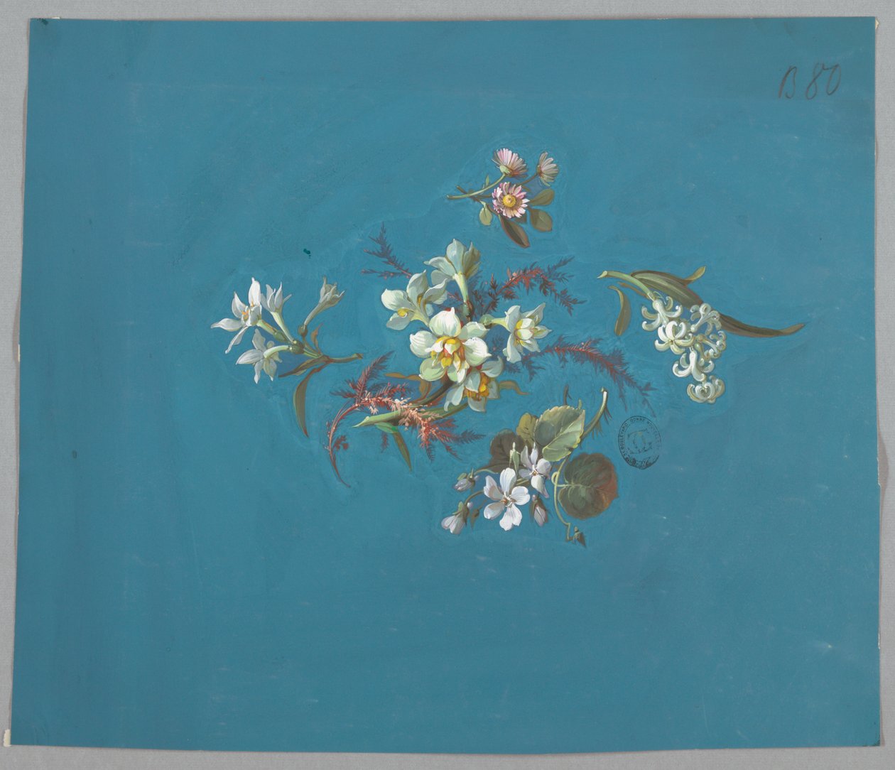 Design for Wallpaper and Textiles, Flowers by Unknown artist