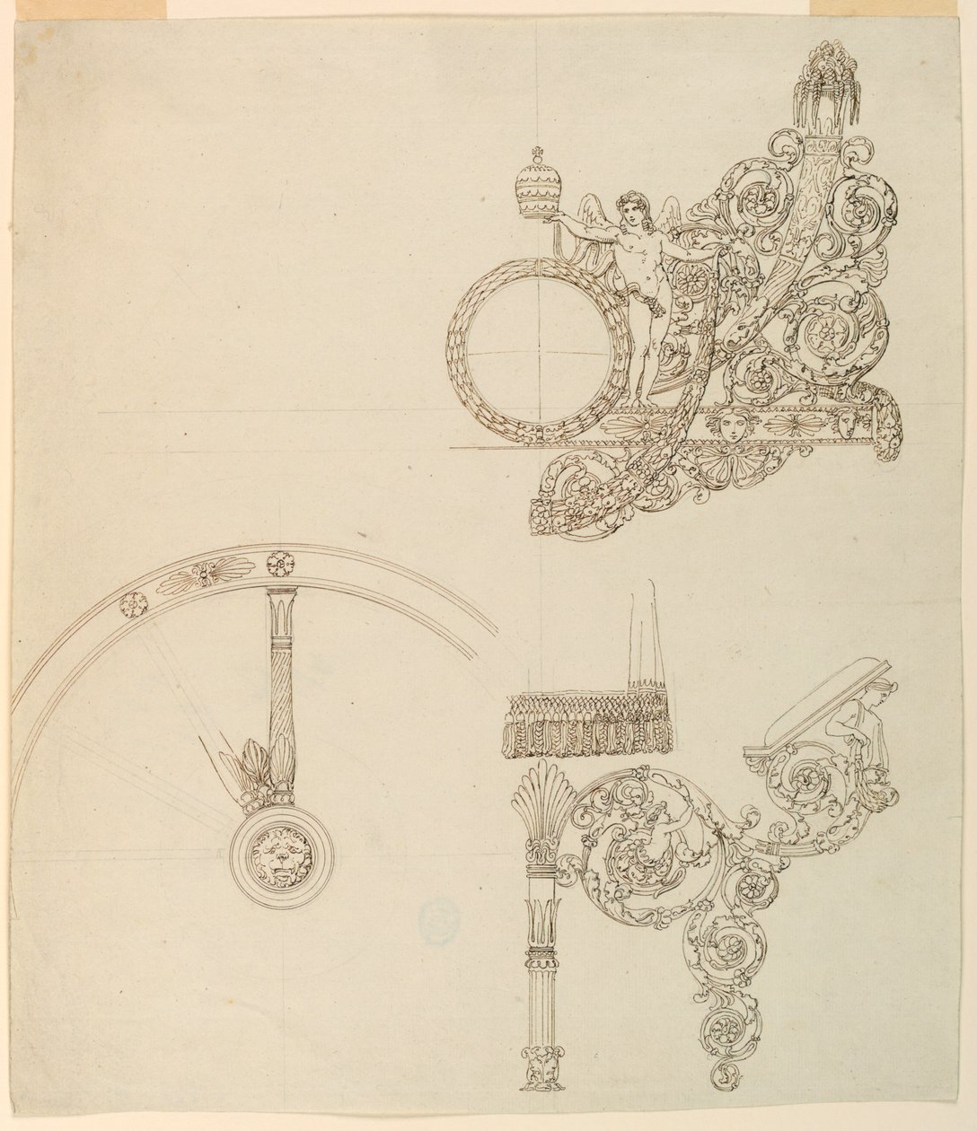 Designs for Parts of a Coach by Unknown artist