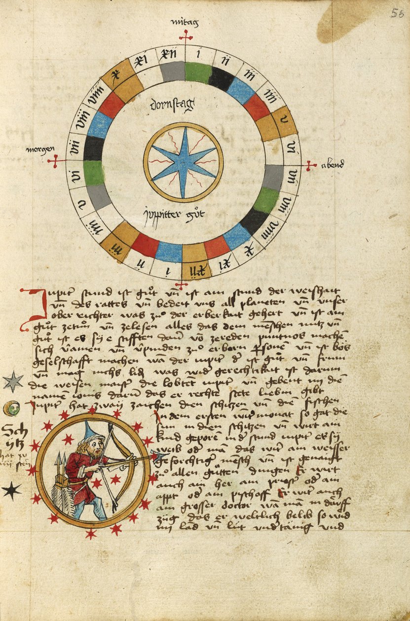 Diagram for Thursday; Sagittarius by Unknown artist