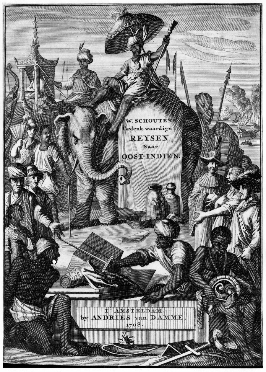 Discoveries of India: Travels to India, Frontispiece, by Schoutens by Unknown artist