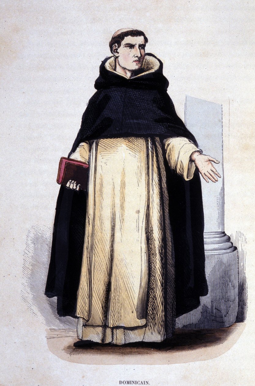 Dominican. Engraving from an album on religious orders, Paris by Unknown artist
