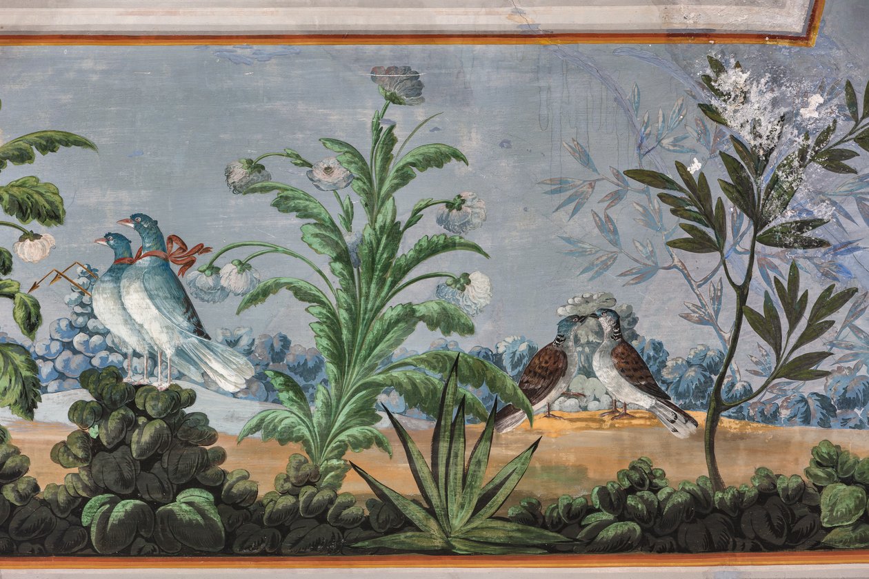 Doves and Flowers (detail) by Unknown artist