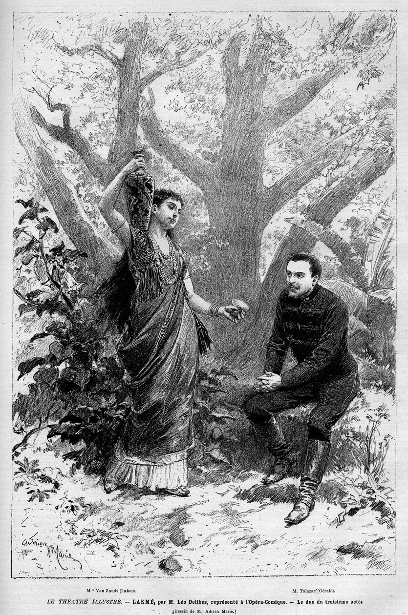 Duo of the third act with singer Marie van Zandt of the opera 