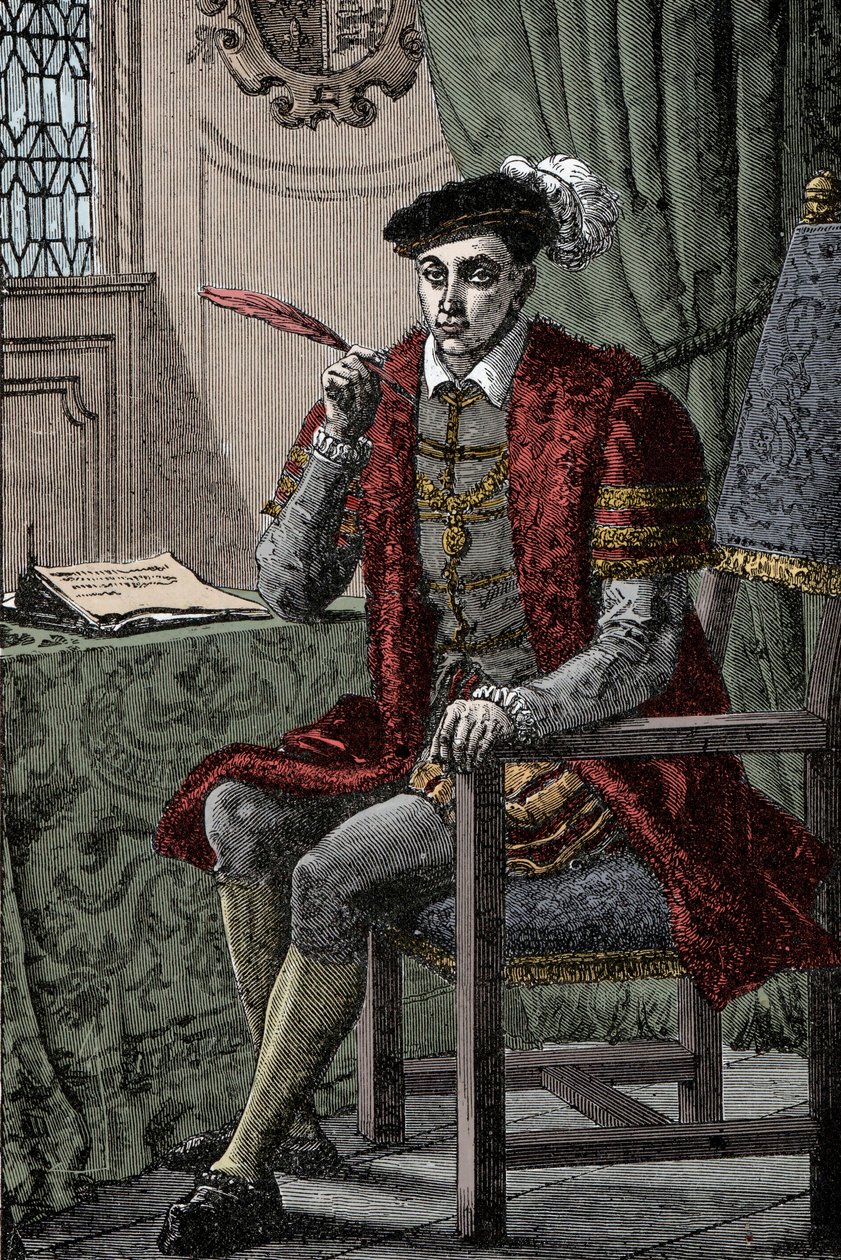 Edward VI writing his Journal by Unknown artist