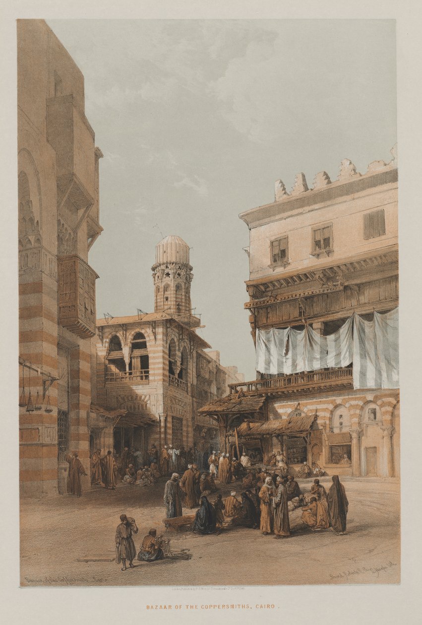 Bazaar of the Coppersmiths, Cairo by Unknown artist