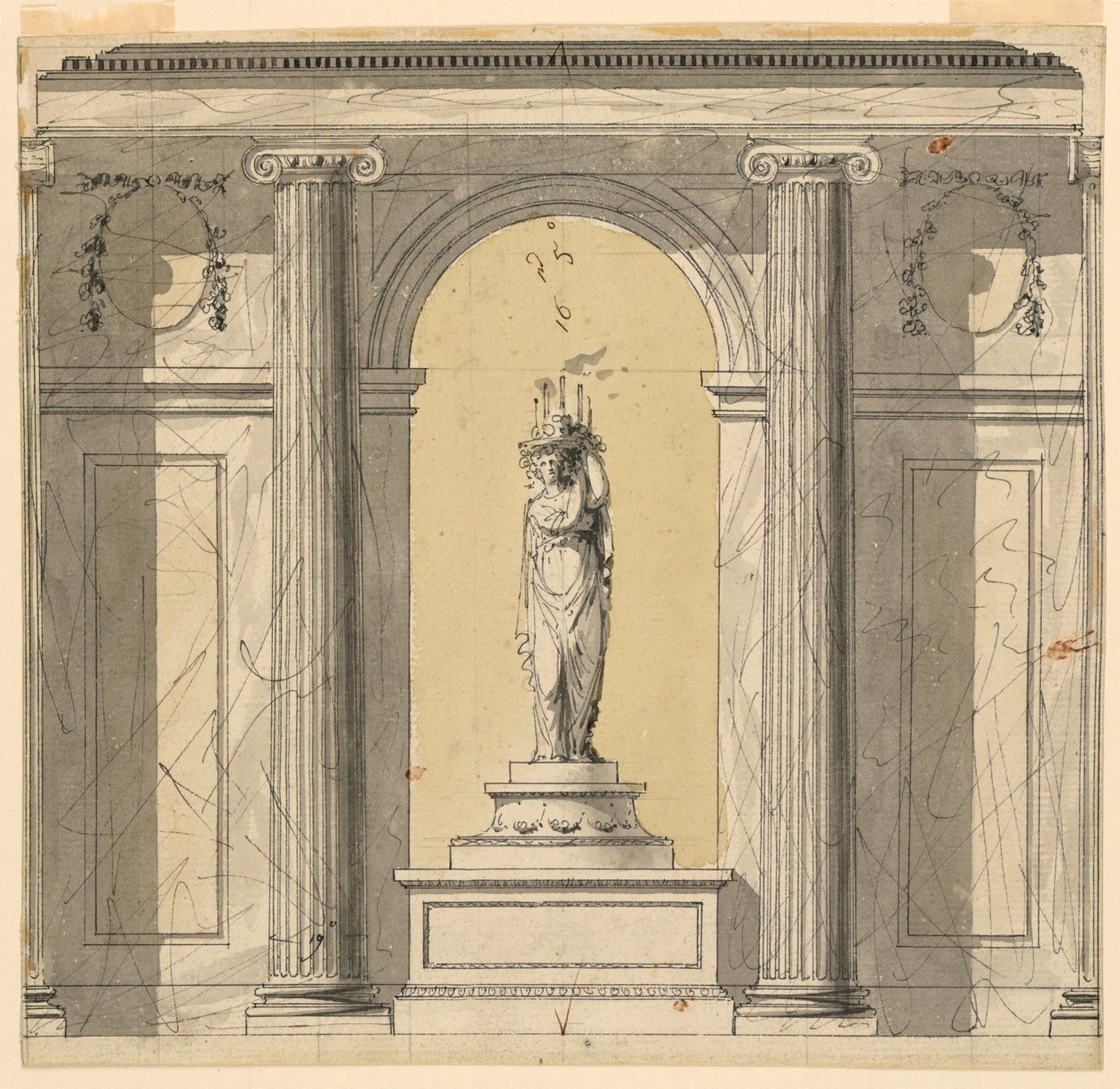 Elevation of a Wall of a Vestibule by Unknown artist
