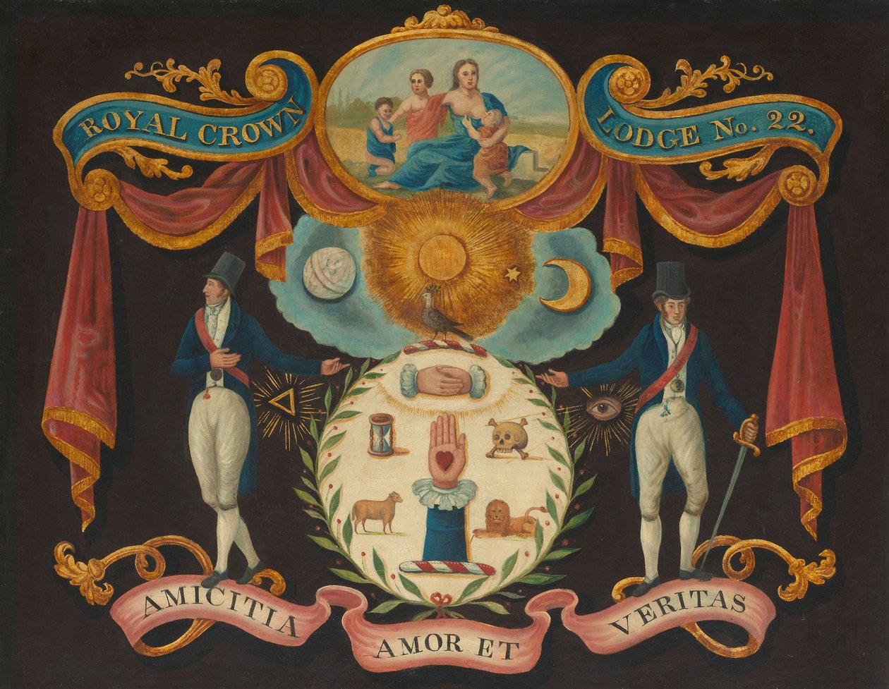 Emblems for Royal Crown Lodge No. 22, c.1810-15 by Unknown artist