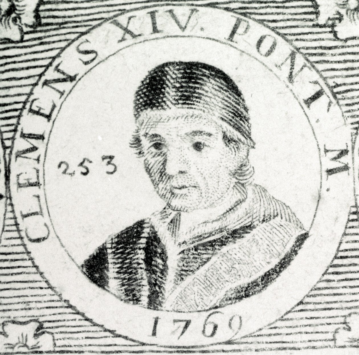 Engraving by Pope Clement XIV (1705 - 1774) by Unknown artist